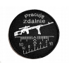 Naszywka Pracuję zdalnie czarna - rzep (2542R)