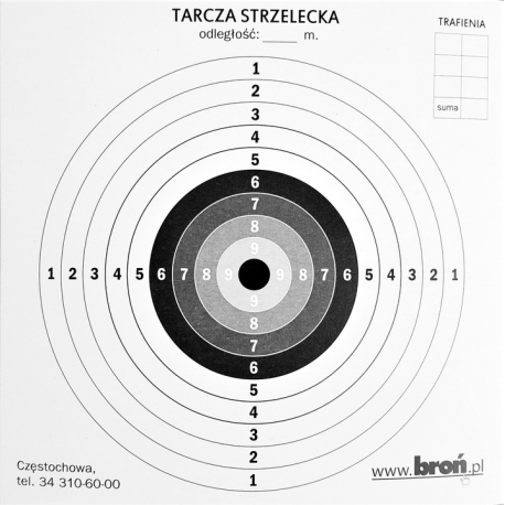 Tarcza strzelecka tekturowa 14x14 cm kmp.100 szt.