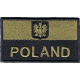 NASZYWKA Flaga Polski POLAND z GODŁEM 5x9cm rzep (59R)