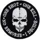 NASZYWKA ONE SHOT ONE KILL NO REMORSE czarna 7cm (1791R)