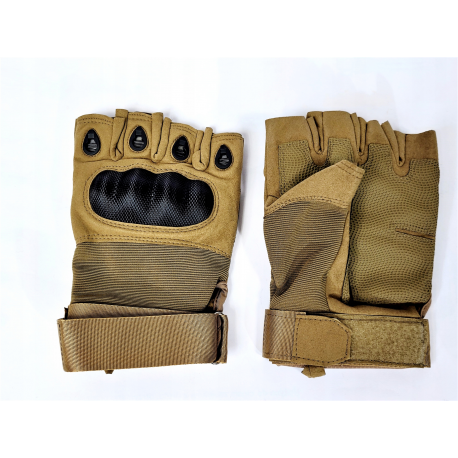 Rękawice taktyczne militarne wojskowe XL bez palców coyot