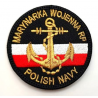 Naszywka Marynarka Wojenna "Polish Navy" z rzepem, kolor, 70mm