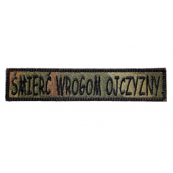 Naszywka ŚMIERĆ WROGOM OJCZYZNY - rzep, wuzeta, wym. 125x27mm