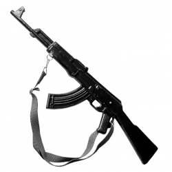 Karabin AK-47 z paskiem na ramię do nauki samoobrony - atrapa gumowa