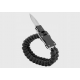 Bransoletka Paracord Survival z nożem czarna NOWA