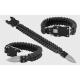 Bransoletka Paracord Survival z nożem czarna NOWA