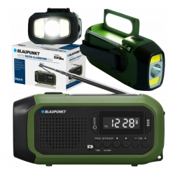 RADIO AWARYJNE  BLAUPUNKT ER20 + LATARKA SOS - SOLAR-DYNAMO