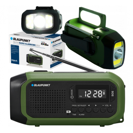 RADIO AWARYJNE  BLAUPUNKT ER20 + LATARKA SOS - SOLAR-DYNAMO