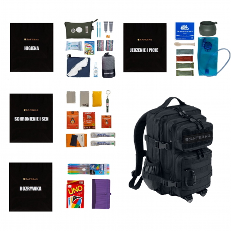 Plecak ewakuacyjny z wyposażeniem KID