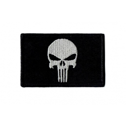 Naszywka - PUNISHER- czarna, rzep