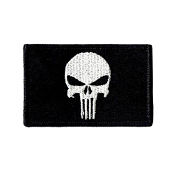 Naszywka - PUNISHER- czarna, rzep