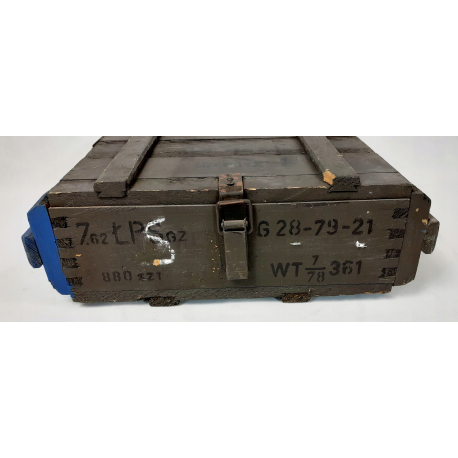 WOJSKOWA SKRZYNKA DREWNIANA NA AMUNICJĘ, skrzynia zielona, gat. II