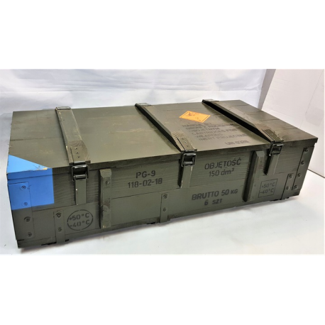 Skrzynia po pociskach PG-9 wym. 105x50x30 gat. I